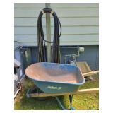 WHEEL BARROW AND WATER HOSE