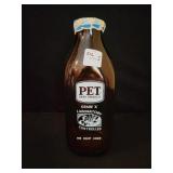 PET QUART AMBER GLASS MILK BOTTLE