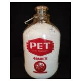 PET MILK GLASS GALLON MILK BOTTLE W/BALE