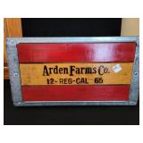 ARDEN FARMS CO. WOODEN MILK CRATE