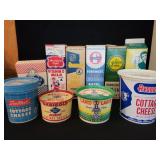 10 ASSORTED DAIRY MILK AND COTTAGE CHEESE CARTONS