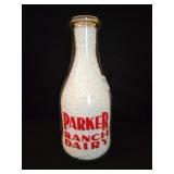 PARKER RANCH DAIRY QUART GLASS MILK BOTTLE