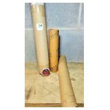 3 PARTIAL TUBES OF MILK BOTTLE PAPER TOPS