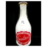 SEALTEST QUART GLASS MILK BOTTLE