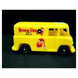 MORNING GLORY PLASTIC MILK TRUCK BANK