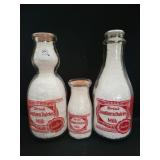 SOUTHERN DAIRY - 2 QUART AND 1 PINT GLASS MILK