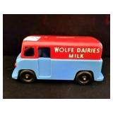 WOLFE DAIRIES PLASTIC MILK TRUCK BANK