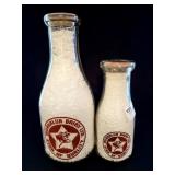 2 MOANALUA DAIRY LTD. GLASS MILK BOTTLES -