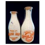 NAALEHU DAIRY QUART GLASS MILK BOTTLE