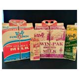WOLFE DAIRIES ASSORTED CARTONS AND THERMOMETER