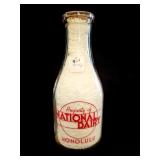NATIONAL DAIRY - HONOLULU - QUART GLASS MILK