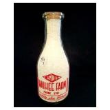 W.S. CO. WAIHEE FARM QUART GLASS MILK BOTTLE