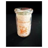 HOODS HALF PINT GLASS MILK BOTTLE