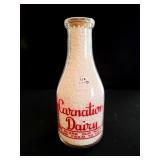 CARNATION DAIRY 1 QUART MILK BOTTLE