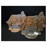ADOHR BRONZE ADVERTISING BOOKENDS