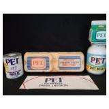 ASSORTED PET DAIRY COLLECTIBLES: EGG CARTON,