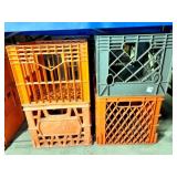 6 PLASTIC MILK CRATES: FLAVORICH AND OTHERS