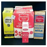 4 MILK CARTONS: ATLANTA, MEADOW GOLD AND BILTMORE