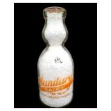 SANITARY DAIRY QUART GLASS MILK BOTTLE