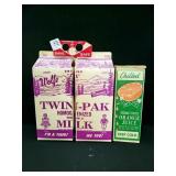 3 ASSORTED MILK CARTONS
