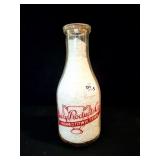 DAIRY PRODUCTS CO. QUART GLASS MILK BOTTLE -
