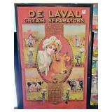 DE LAVAL CREAM SEPARTAORS TIN ADVERTISNG SIGN