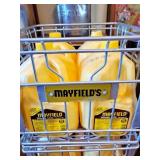 MAFIELD WIRE MILK CRATE W/4 PLASTIC GALLON JUGS