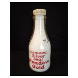 MEADOW GOLD QUART GLASS MILK BOTTLE