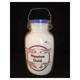 MEADOW GOLD GALLON GLASS MILK BOTTLE W/BALE