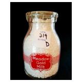 MEADOW GOLD HALF PINT GLASS MILK BOTTLE