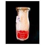 MEADOW GOLD HALF PINT GLASS MILK BOTTLE