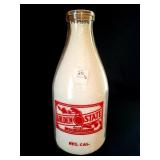 GOLDEN STATE HALF GALLON GLASS MILK BOTTLE