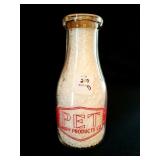 PET ONE PINT GLASS MILK BOTTLE
