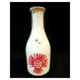 MARK HARRISON & SONS QUART GLASS MILK BOTTLE -