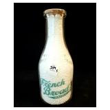 FRENCH BROAD DAIRIES QUART GLASS MILK BOTTLE