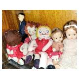6 ASSORTED DOLLS: CAMPBELL KID AND MORE