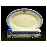 CORGI DIE CAST GREYHOUND BUS TOY AND GREYHOUND