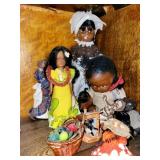 10 ASSORTED AFRICAN AMERICAN, JAMAICAN, ETC. DOLLS