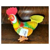 METAL WIND UP ROOSTER TOY - MADE IN JAPAN
