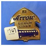 ARROW BUS LINES EMPLOYEE HAT BADGE