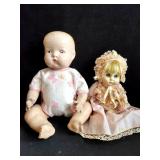 2 ANTIQUE BABY DOLLS: ONE IS COMPOSITION AND ONE