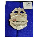 "OK TRUCKING CO." EMPLOYEE BADGE