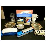 GREHOUND BUS MEMORABILIA: ASHTRAYS, SALT & PEPPER