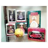 7 HALLMARK ORNAMENTS: 6 BARBIE