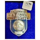"NATIONAL NATIONWIDE VAN LINES" EMPLOYEE BADGE