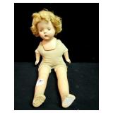 ANTIQUE COMPOSITION HEAD, HANDS AND FEET DOLL -