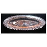 10 1/2" PINK MISS AMERICA OVAL SHALLOW BOWL 10 1/2" PINK MISS AMERICA OVAL SHALLOW BOWL