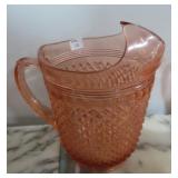 8 1/2" PINK MISS AMERICA PITCHER WITH ICE LIP 8 1/2" PINK MISS AMERICA PITCHER WITH ICE LIP
