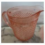 7 1/2" PINK MISS AMERICA PITCHER 7 1/2" PINK MISS AMERICA PITCHER
