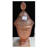 11" PINK MISS AMERICA COVERED COMPOTE 11" PINK MISS AMERICA COVERED COMPOTE